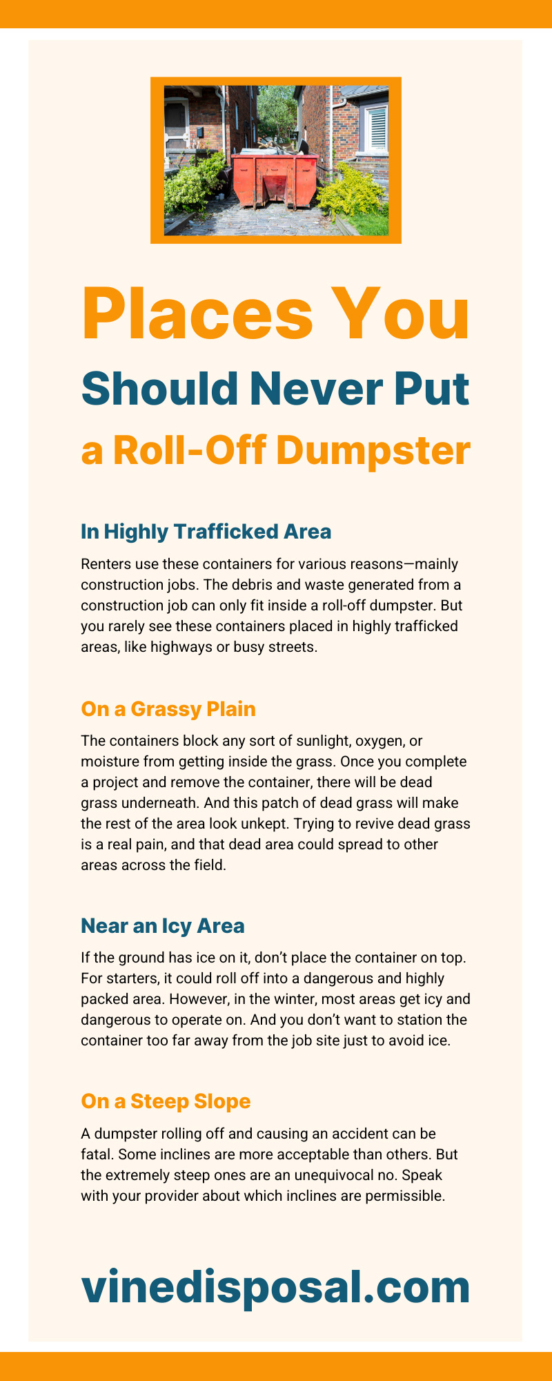 7 Places You Should Never Put a Roll-Off Dumpster