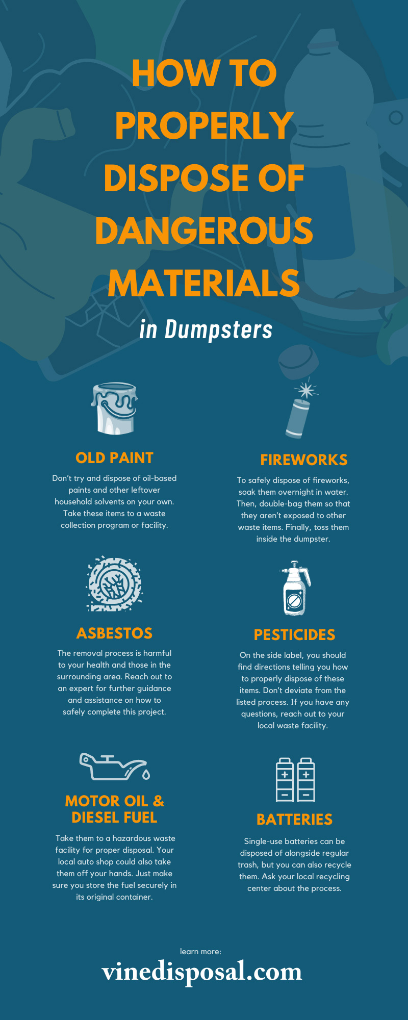 How To Properly Dispose of Dangerous Materials in Dumpsters