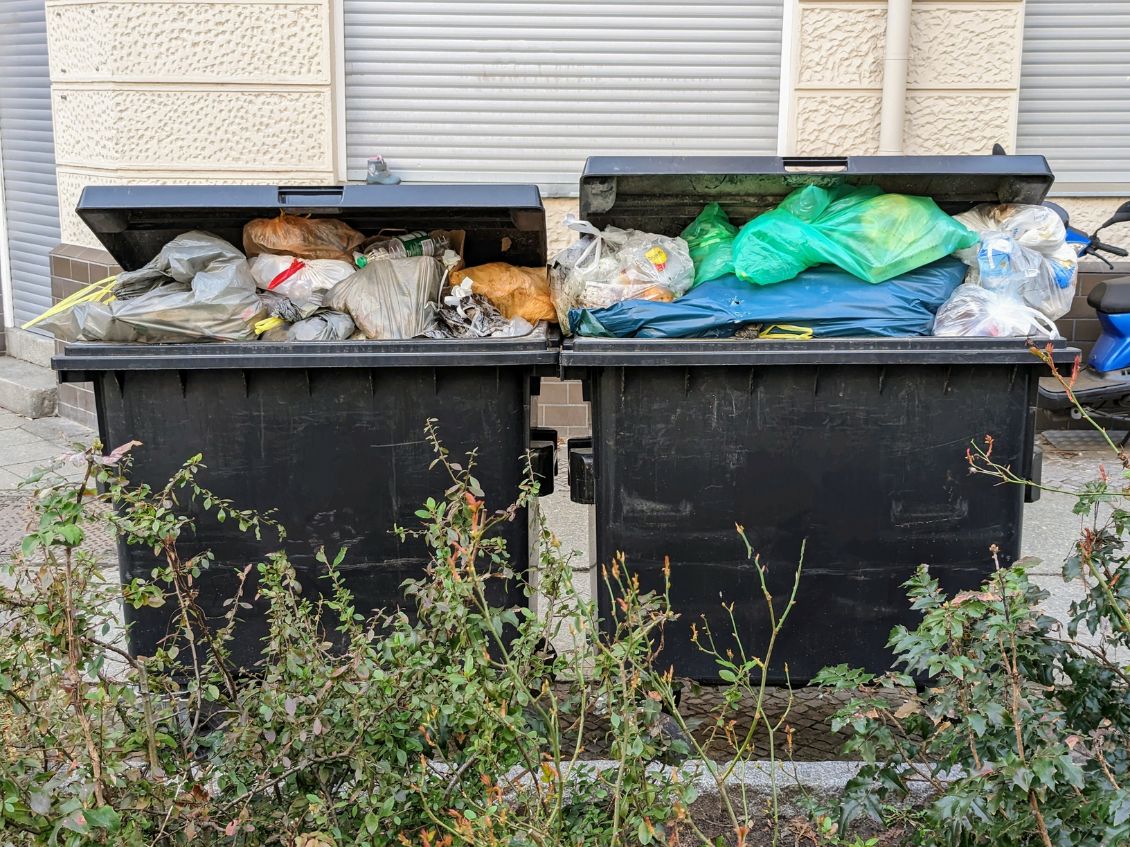 Split Containers, Trash and Recycling Containers